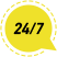 24 7 Yellow Icon